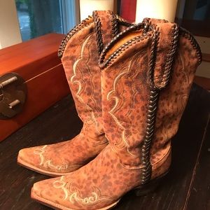 Lucchese Handmade Exotic Leather Western Boots.